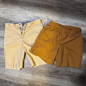 2 Pairs Boys Khaki Shorts - size XL (14-16)